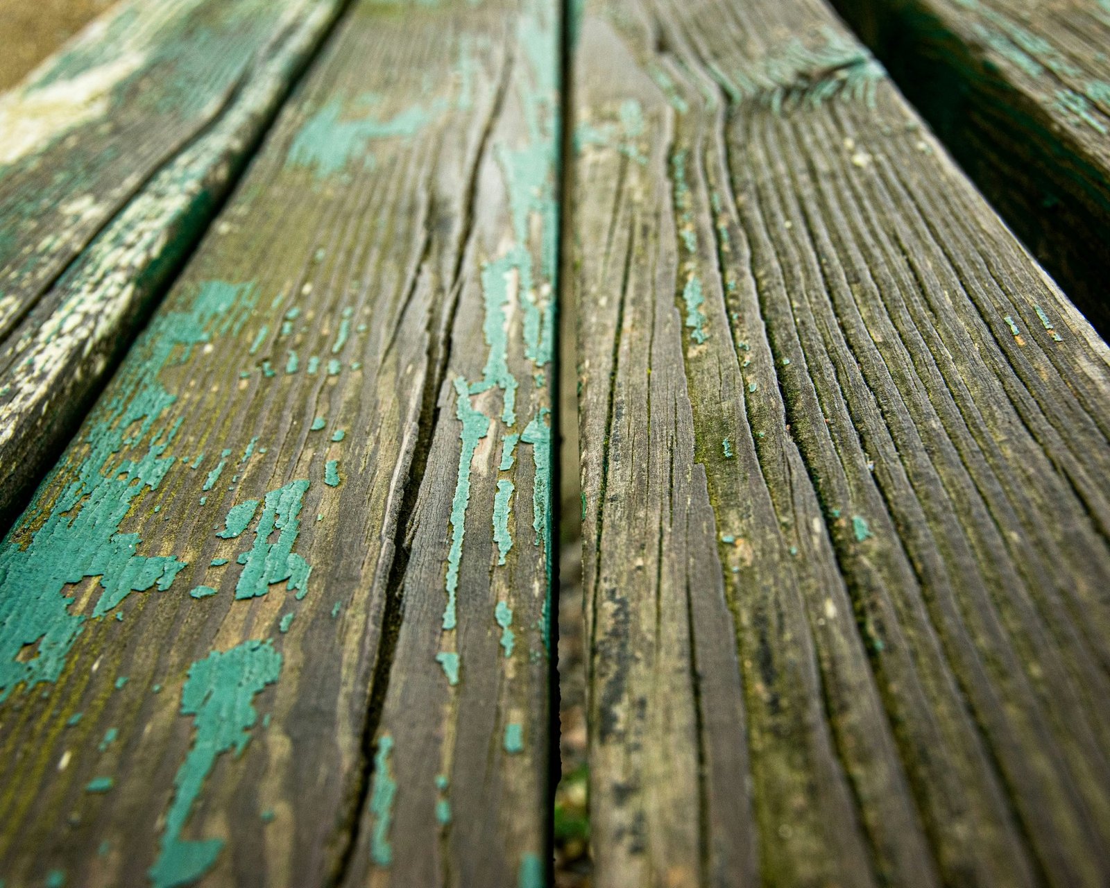 Vergraute Holzterrasse vor der Auffrischung